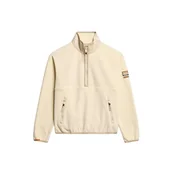 Bluzy damskie - Superdry Active Bluza z Półzamkiem Beige - miniaturka - grafika 1