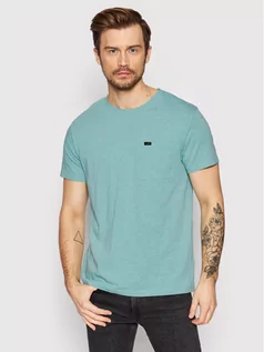 Koszulki męskie - Lee T-Shirt Ultimate Pocket L66JWTUD Niebieski Slim Fit - grafika 1