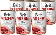 Mokra karma dla psów - Brit Pate&amp;Meat Beef WOŁOWINA 6 x 400g PATE-400-BE-6 - miniaturka - grafika 1