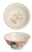 Kuchnie świata - Zestaw 2 japońskich misek do ramenu, udonu pieski Shiba różowa i niebieska 15 x 7 cm - Emro - miniaturka - grafika 1