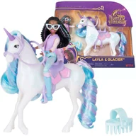 Lalki dla dziewczynek - Unicorn Academy Akademia Jednorożców Zestaw Figurki Layla & Glacier dziewczyna i jednorożec + akcesoria - miniaturka - grafika 1