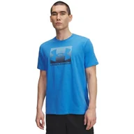 Koszulki męskie - Under Armour UA M Boxed Sports Updated SS - Blue Atlantis / / Popielaty niebieski - XS - miniaturka - grafika 1