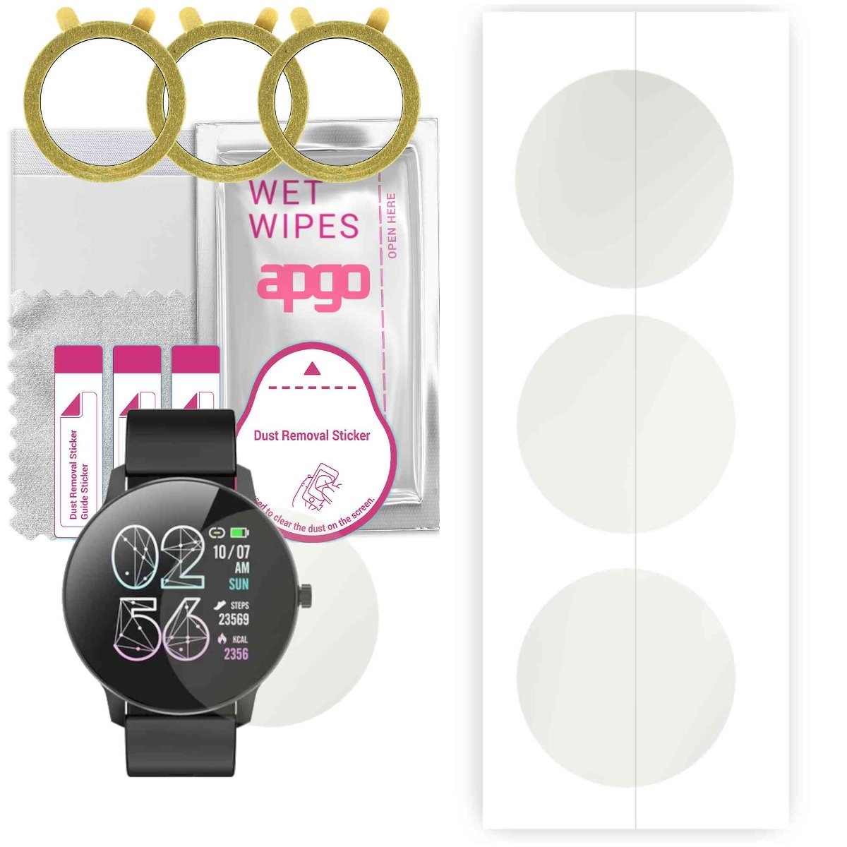 3x Folia hydrożelowa MATOWA do Bemi Ari - apgo Smartwatch Hydrogel MATTE Protection Ochrona na ekran smartwatcha