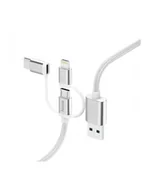Kable komputerowe i do monitorów - HAMA POLSKA KABEL USB HAMA 3W1 MICRO USB, TYP-C/LIGHTNING 0,2M, BIAŁY BIAŁY (183306) - miniaturka - grafika 1