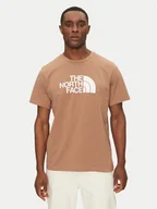 Koszulki męskie - The North Face T-Shirt Easy NF0A8A6C Brązowy Regular Fit - miniaturka - grafika 1