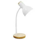 Lampy stojące - Zuma Line SM-W02-WH - Lampa stołowa 1xE27/40W/230V biała/dąb - miniaturka - grafika 1