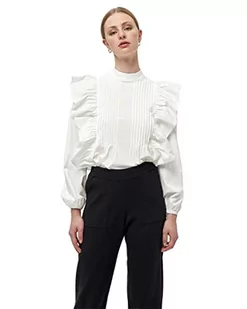 Minus Damska bluza Yuri Blouse, Broken White, 46 - Bluzy damskie - miniaturka - grafika 1