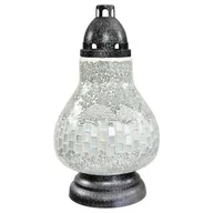 Lampiony i znicze - Znicz Witraż Mini Karafka biały Ilumini - miniaturka - grafika 1