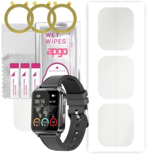 3x folia ochronna hydrożelowa MATOWA do Kumi KU5 Pro - apgo Smartwatch Hydrogel MATTE Protection Ochrona na ekran smartwatcha