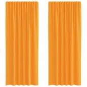 Zasłony - vidaXL Zasłony woalowe z kieszeniami na drążek 2 szt. Pomarańczowe - miniaturka - grafika 1