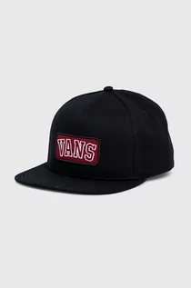 Czapki męskie - Vans czapka z daszkiem bawełniana kolor czarny z aplikacją - grafika 1