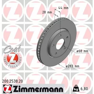 Tarcza hamulcowa ZIMMERMANN 200.2538.20 - Tarcze hamulcowe - miniaturka - grafika 1