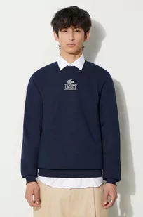 Lacoste bluza bawełniana męska kolor granatowy z nadrukiem - Bluzy męskie - miniaturka - grafika 1
