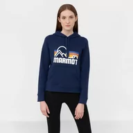 Bluzy sportowe damskie - Damska bluza dresowa nierozpinana z kapturem MARMOT Coastal Hoody - miniaturka - grafika 1