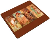 Podkładki pod mysz - Podkładka 4 pory roku Alfons Mucha 24x19cm - miniaturka - grafika 1
