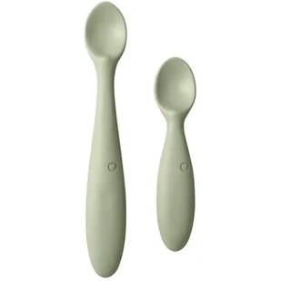 Bibs Spoon Set Sage 2 Łyżeczki Silikonowe - Sztućce dla dzieci - miniaturka - grafika 1