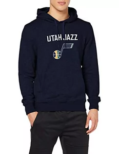 Bluzy męskie - New Era Męska bluza z kapturem Utah Jazz męska bluza z kapturem niebieski niebieski XL - grafika 1