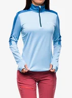 Bluzy sportowe damskie - Bluza polarowa damska Vaude Livigno Halfzip II - pastel blue - miniaturka - grafika 1