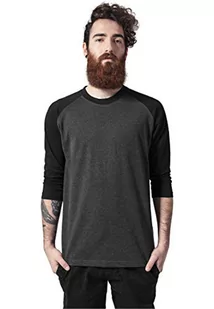 Urban Classics Men Contrast 3/4 Sleeve Raglan Tee T-shirt męski, dostępny w wielu różnych kolorach, rozmiary S-5XL, Cha/Blk., 5XL - Koszulki męskie - miniaturka - grafika 1