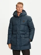 Kurtki męskie - Calvin Klein Płaszcz zimowy K10K113465 Niebieski Regular Fit - miniaturka - grafika 1