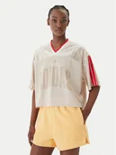 Koszulki i topy damskie - adidas T-Shirt Stadium JZ1073 Beżowy Loose Fit - miniaturka - grafika 1