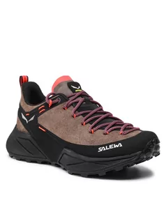 Buty trekkingowe damskie - Salewa Trekkingi Ws Dropline Leather 61394 7953 Brązowy - grafika 1