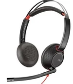 Akcesoria do telefonów stacjonarnych - Poly Blackwire 5220, C5220 USB-A stereofoniczny przewodowy zestaw słuchawkowy z USB-A (tylko zestaw słuchawkowy) - miniaturka - grafika 1