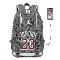 Plecaki - Nba Peripheral Series Star Logo Wielofunkcyjny plecak USB Luminous Fluorescent Backpack-jordan-printed - miniaturka - grafika 1