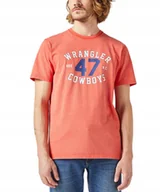 Koszulki męskie - T-shirt Wrangler GRAPHIC TEE 112350432 Burnt Sienna L - miniaturka - grafika 1