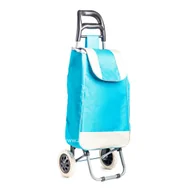 Torby i wózki na zakupy - Torba wózek na zakupy na kółkach jasnoniebieska - miniaturka - grafika 1