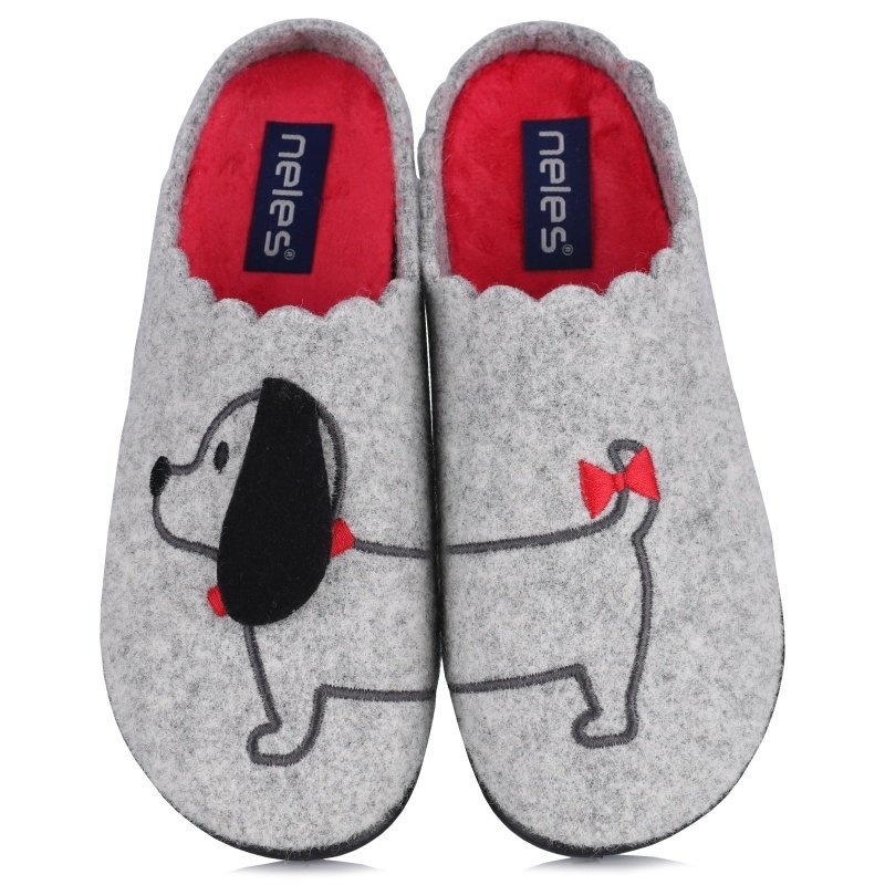 Pantofle damskie hiszpańskie Neles T88-27333 GRIS R.42