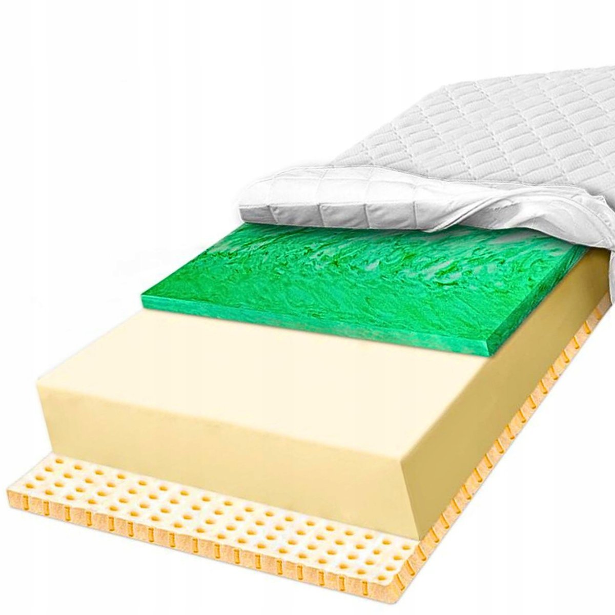 Materac dziecięcy 120X200 hipoalergiczny z matą lateksową otulający 17 cm
