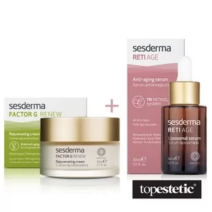 Sesderma Factor G + Reti Age ZESTAW Regenerujący krem przeciwstarzeniowy 50 ml + Serum przeciwzmarszczkowe 30 ml - Zestawy kosmetyków damskich - miniaturka - grafika 1