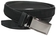 Paski - Pasek Męski Skórzany Arucce (PL) Skóra Licowa ZAMSZOWY EXTRA 35 mm CZARNY Gładki Klamra Samozaciskowa Srebrna 2 - miniaturka - grafika 1