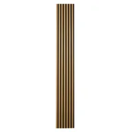 Panele ścienne i boazeria - Panele ścienne 3D Lamel na czarnym filcu Inari 260x30 cm Dąb 7 lameli 5 sztuk - miniaturka - grafika 1