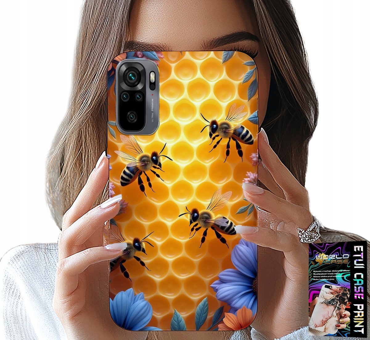 ETUI DO XIAOMI NOTE 10 / 10S - PSZCZOŁY UL PLASTER MIODU PLECKI CASE