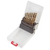 Wiertła - VERTO Wiertła do metalu HSS-G, 1.0-10.0 mm, zestaw 19 szt. TOP-60H812 - miniaturka - grafika 1