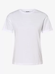 Noisy May - T-shirt damski  Nmbrandy, biały - Koszulki i topy damskie - miniaturka - grafika 1