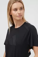 Koszulki sportowe damskie - adidas Performance t-shirt treningowy Power kolor czarny - miniaturka - grafika 1