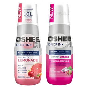 Koncentraty OSHEE Drop In Lemonade Malina Grejpfrut + Smoczy Owoc 2x 500 ml - Syropy i koncentraty owocowe - miniaturka - grafika 1