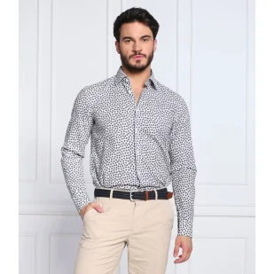 BOSS Lniana koszula C-HAL-kent-C1-223 | Regular Fit - Koszule męskie - miniaturka - grafika 1