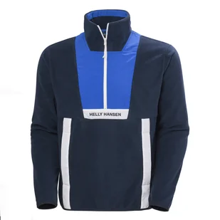 Męski Polar HELLY HANSEN RIG BLOCKED FLEECE 53872_597 – Granatowy - Bluzy męskie - miniaturka - grafika 1