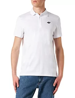 Koszulki męskie - 4F T-shirt męski, Tsm355, biały, XL, biały, XL - grafika 1