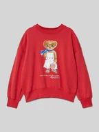 Bluzy dla dziewczynek - Bluza z nadrukiem z logo - miniaturka - grafika 1
