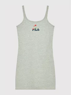 Fila Sukienka codzienna Thale Spaghetti FAT0014 Szary Slim Fit - Sukienki i spódniczki dla dziewczynek - miniaturka - grafika 1