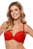 Biustonosze - Nipplex Bianca czerwony biustonosz push-up - miniaturka - grafika 1