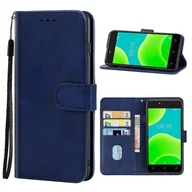 Etui i futerały do telefonów - Skórzane etui na telefon do Wiko Y50 / Sunny4 Niebieski - miniaturka - grafika 1