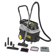 Odkurzacze przemysłowe - MF35 Odkurzacz do wody, kurz, tynk i gruz, potrójna filtracja i dekomaktowanie 1600W 35L, podwozione gniazdo, ściemniacz prędkości, wózki, wiele akcesoriów - miniaturka - grafika 1