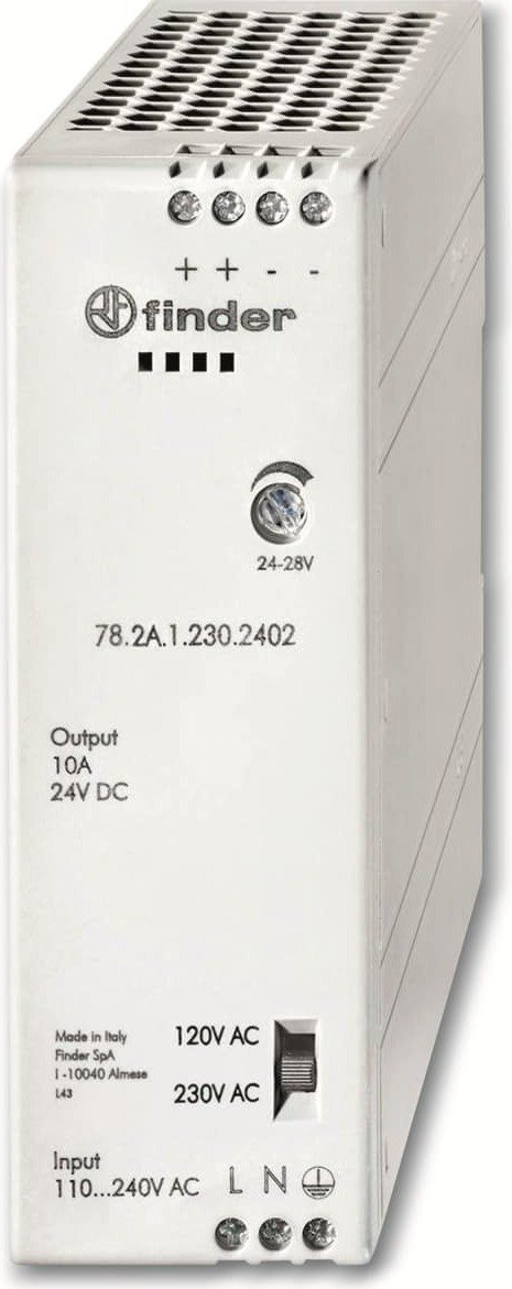 BCS finder Zasilacz impulsowy 240W 24V 95130 lub 185250 VAC 78.2A.1.230.2402 78.2A.1.230.2402