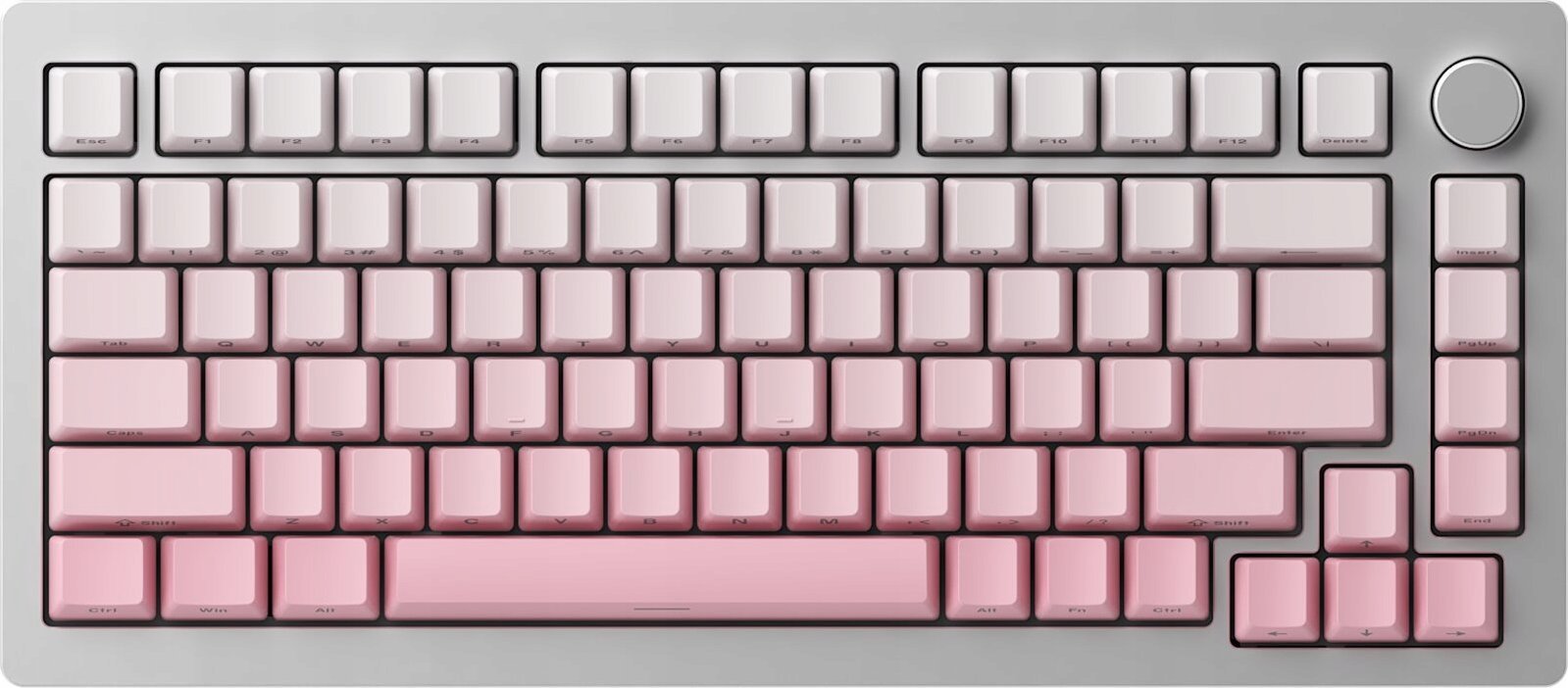 Akko AKKO MonsGeek M1W SP Pink&White Gaming-Tastatur, Wireless, RGB, V3 Piano Pro Switch - silber, ANSI US 6975351383307